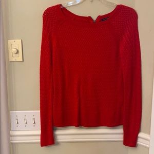 Red knit sweater shirt